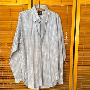 Tailorbyrd Blue and Red Checkered Button Down Shirt